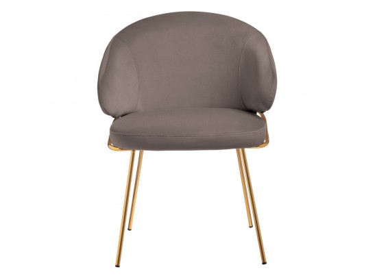 Стул-полукресло Emil латте с золотыми ножками в Кургане