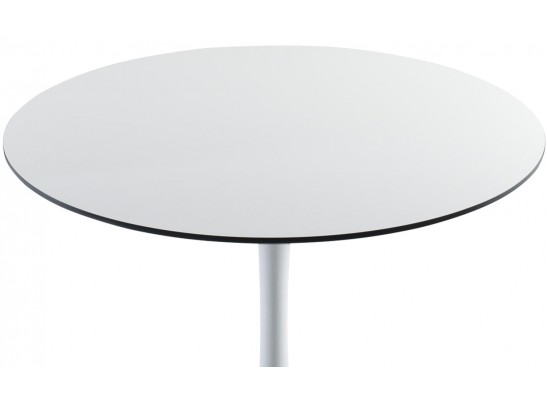 Стол Tulip диам. 90см, белый с чёрным в Кургане