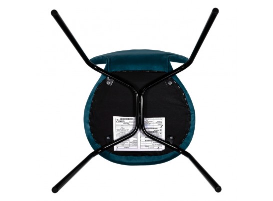 Стул Seven Style тёмно-бирюзовый велюр с чёрными ножками в Кургане