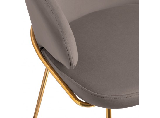 Стул-полукресло Emil латте с золотыми ножками в Кургане