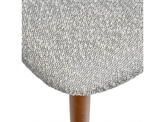 Стул Lucas светло-серый букле с ножками цвета орех в Кургане