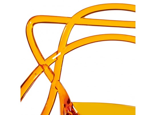 Комплект из 4-х стульев Masters прозрачный оранжевый в Кургане