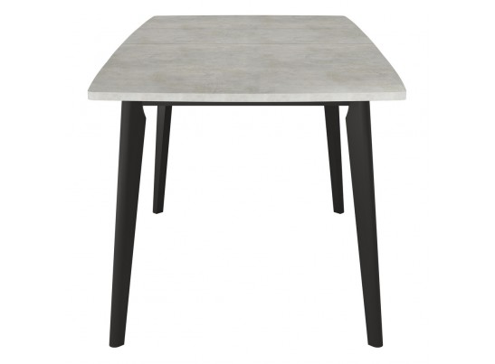 Стол Oslo раскладной 120-160x80x76см, Бетон лайт, чёрный в Кургане