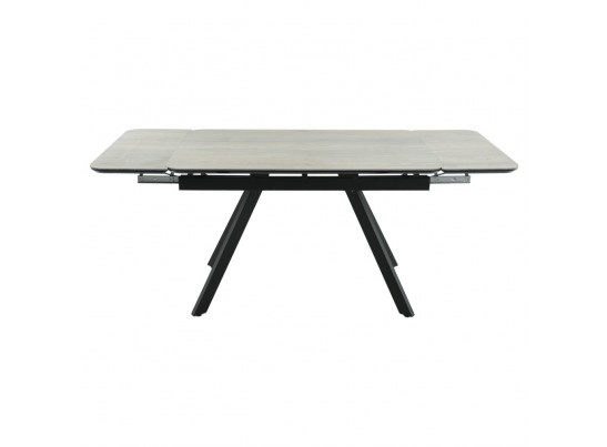 Стол Arthur раскладной 120-184x80x75см, керамогранит Dukale Henna, чёрный в Кургане