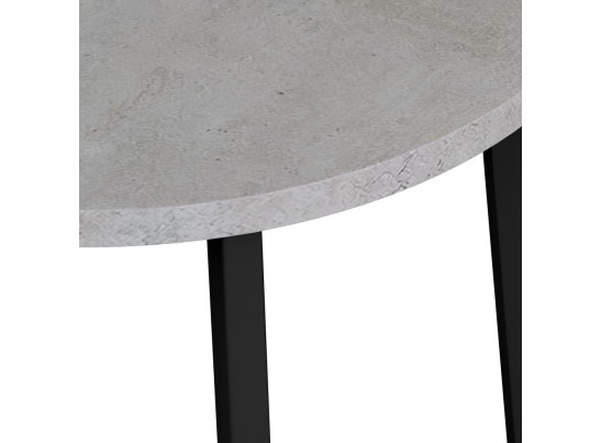 Стол Next круглый раскладной 90-120x90x76,5см, Бетон Лайт, чёрный в Кургане