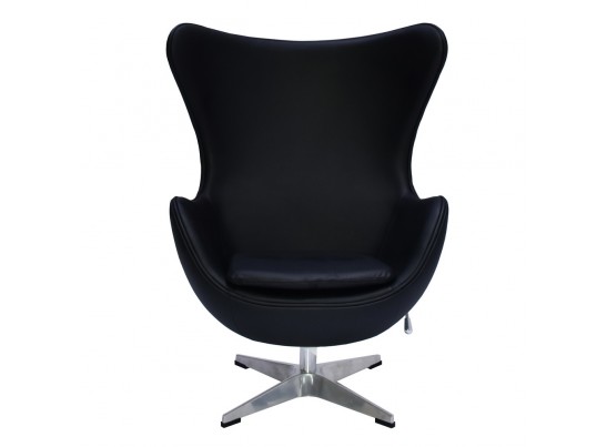 Кресло EGG CHAIR чёрный, натуральная кожа в Кургане