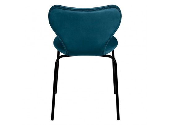 Стул Seven Style тёмно-бирюзовый велюр с чёрными ножками в Кургане