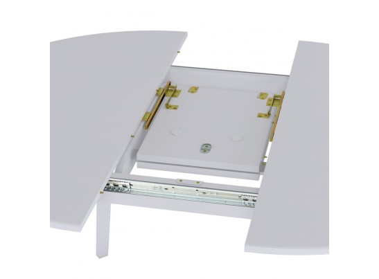 Стол Marcel круглый раскладной 110-140x110x76см, белый, белый в Кургане