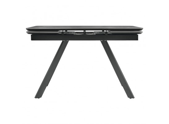 Стол Arthur раскладной 120-184x80x75см, керамогранит серый мрамор Greys Grey, чёрный в Кургане