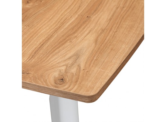 Стол Oslo раскладной 100-130x70x75см, Дуб Навара, белый в Кургане