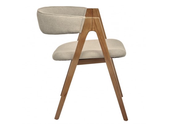 Стул Alan латте букле с ножками цвета орех в Кургане