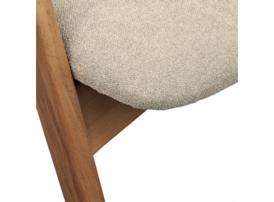 Стул Alan латте букле с ножками цвета орех в Кургане