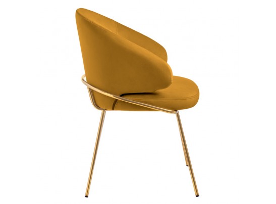 Стул-полукресло Emil медовый с золотыми ножками в Кургане