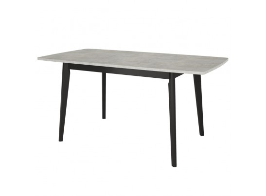 Стол Oslo раскладной 120-160x80x76см, Бетон лайт, чёрный в Кургане
