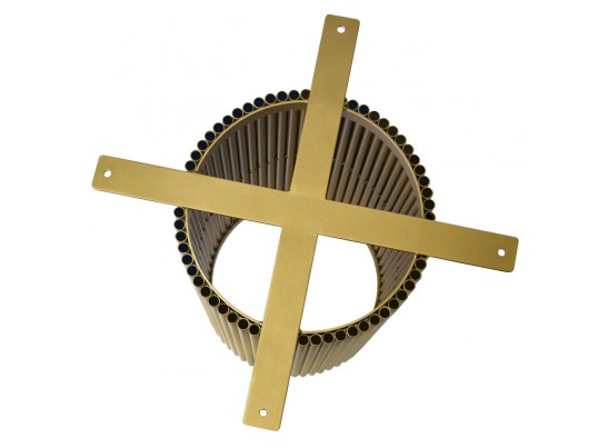 Стол Aura D110, керамогранит Ravena Natural, золотой в Кургане