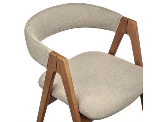 Стул Alan латте букле с ножками цвета орех в Кургане