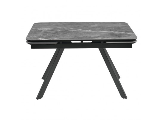 Стол Arthur раскладной 120-184x80x75см, керамогранит серый мрамор Greys Grey, чёрный в Кургане