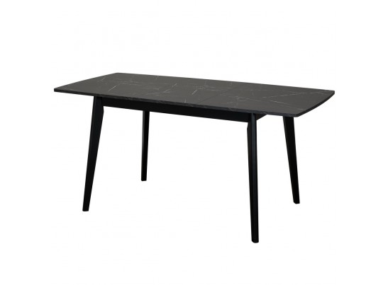 Стол Oslo раскладной 120-160x80x76см, Мрамор неро, чёрный в Кургане