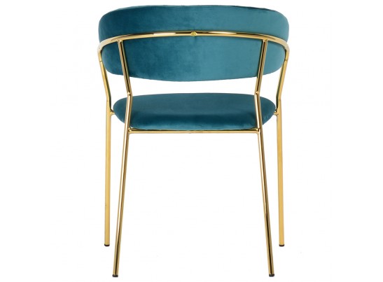 Стул Turin бирюзовый с золотыми ножками в Кургане