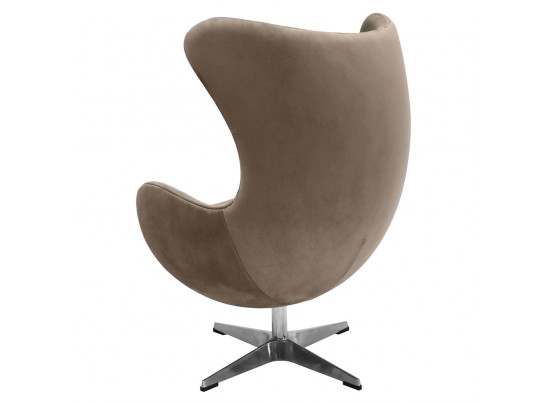 Кресло EGG CHAIR латте, искусственная замша в Кургане