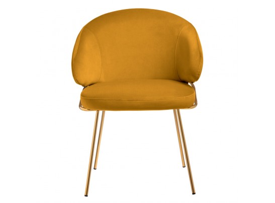 Стул-полукресло Emil медовый с золотыми ножками в Кургане