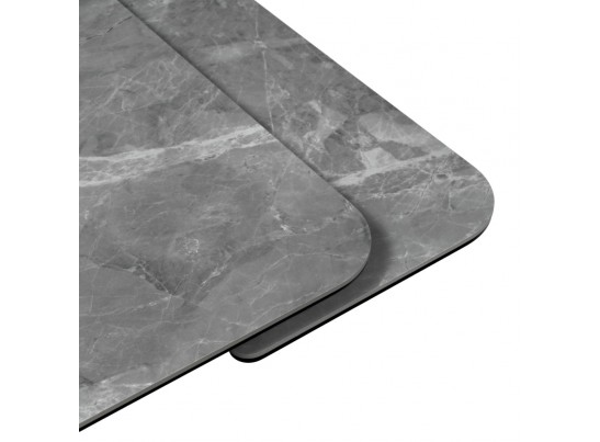 Стол Arthur раскладной 120-184x80x75см, керамогранит серый мрамор Greys Grey, чёрный в Кургане
