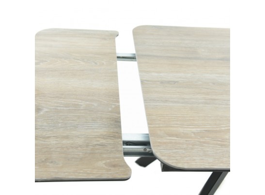 Стол Arthur раскладной 120-184x80x75см, керамогранит Dukale Henna, чёрный в Кургане