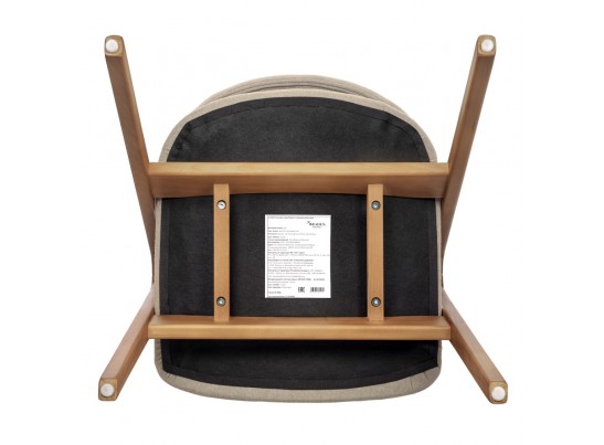 Стул Alan латте букле с ножками цвета орех в Кургане