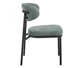 Стул Lucas 2 шалфей шенилл с чёрными ножками