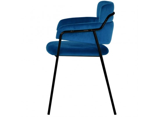 Стул Napoli синий с черными ножками в Кургане