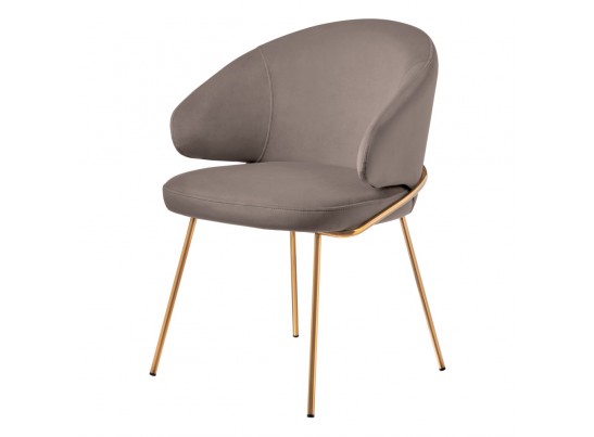 Стул-полукресло Emil латте с золотыми ножками в Кургане