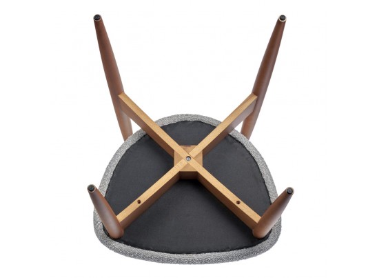 Стул Lucas светло-серый букле с ножками цвета орех в Кургане