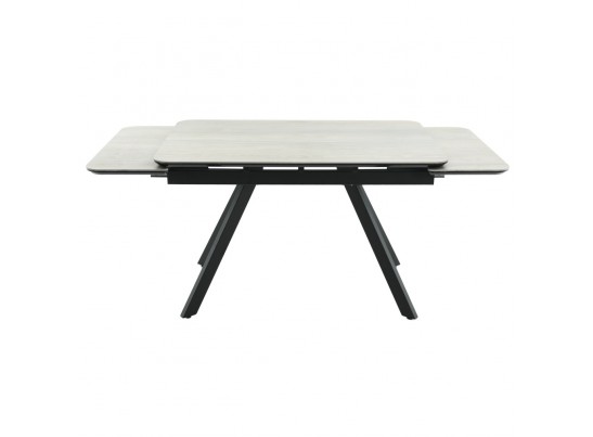 Стол Arthur раскладной 120-184x80x75см, керамогранит Dukale Henna, чёрный в Кургане