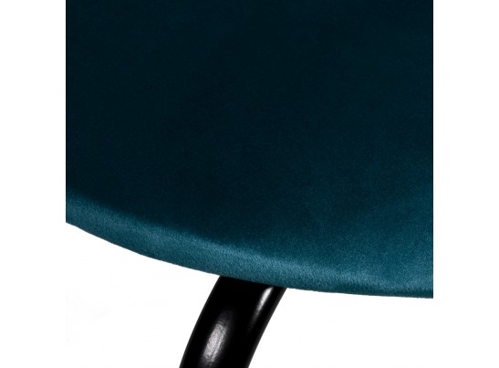 Стул Seven Style тёмно-бирюзовый велюр с чёрными ножками в Кургане