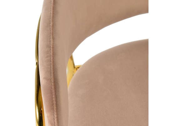 Стул Napoli латте с золотыми ножками в Кургане