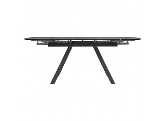 Стол Arthur раскладной 120-184x80x75см, керамогранит серый мрамор Greys Grey, чёрный в Кургане