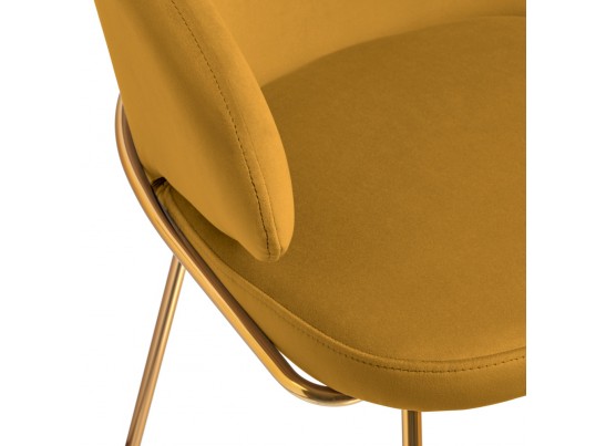 Стул-полукресло Emil медовый с золотыми ножками в Кургане