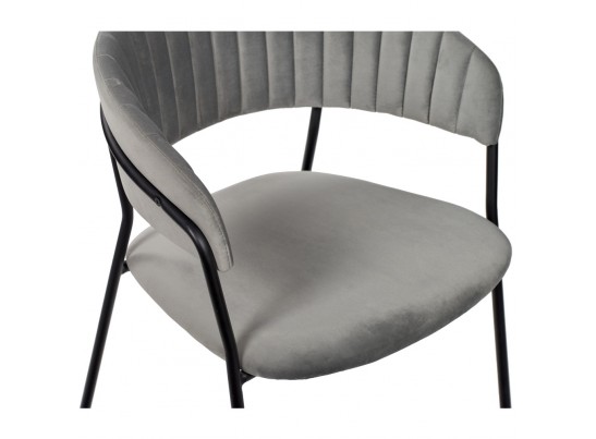 Стул Turin серый с чёрными ножками в Кургане