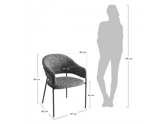 Стул Felix серый в Кургане