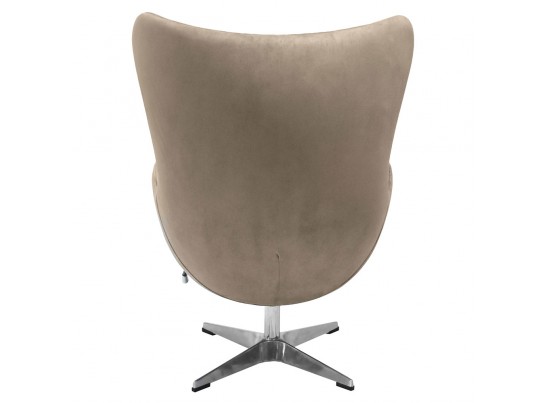 Кресло EGG CHAIR латте, искусственная замша в Кургане