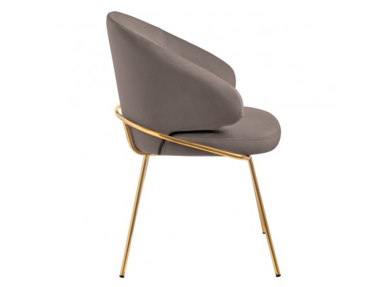 Стул-полукресло Emil латте с золотыми ножками в Кургане