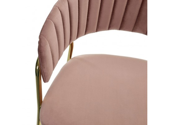 Комплект из 2-х стульев полубарных Turin пудровый с золотыми ножками в Кургане