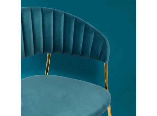 Стул Turin бирюзовый с золотыми ножками в Кургане