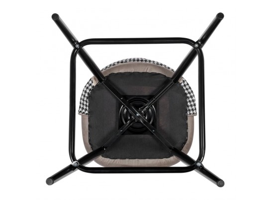 Стул полубарный Leo латте с жаккардом, поворотный механизм в Кургане