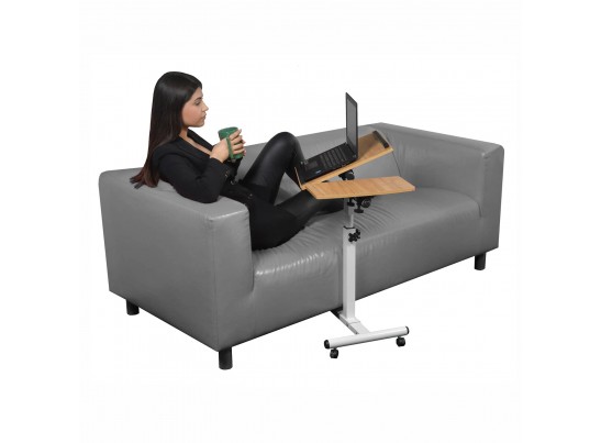 Стол многофункциональный Palma 60x40x62-96см, светлое дерево, белый в Кургане