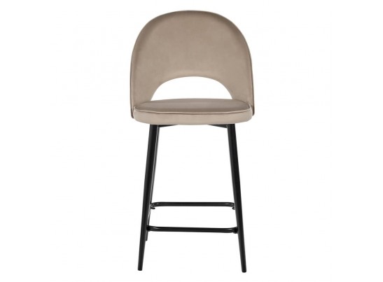 Стул полубарный Leo латте с жаккардом, поворотный механизм в Кургане
