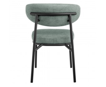 Стул Lucas 2 шалфей шенилл с чёрными ножками