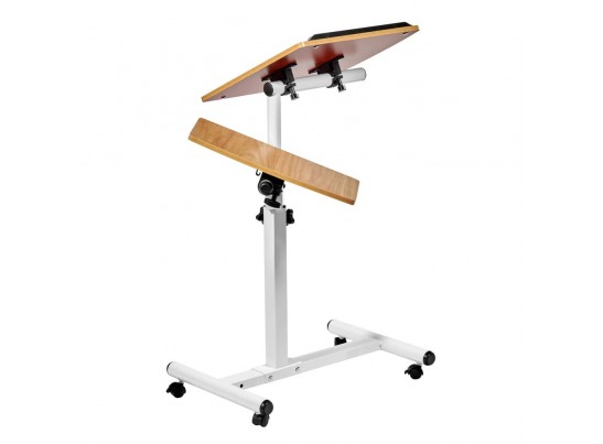 Стол многофункциональный Palma 60x40x62-96см, светлое дерево, белый в Кургане