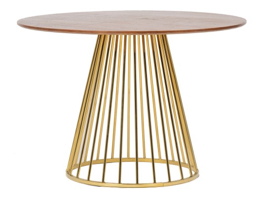 Стол Liverpool 100см, орех с золотистыми ножками в Кургане