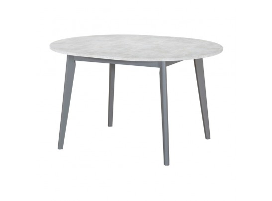 Стол Oslo круглый раскладной 110-140x110x76см, Бетон лайт, серый в Кургане
